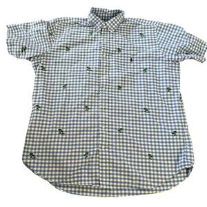 POLO RALPH LAUREN Men's Palm Tree-Embroidered Oxford Shirt Size 2XLT